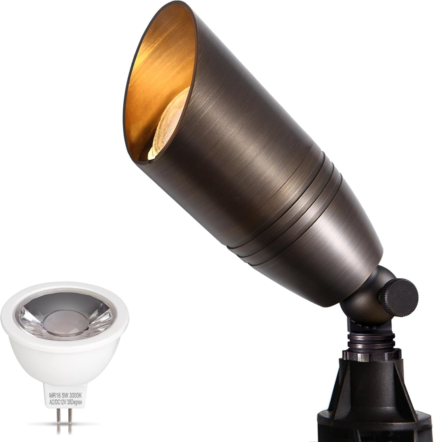Gardencoin Solid Brass Outdoor Landscape Spotlight for Uplighting