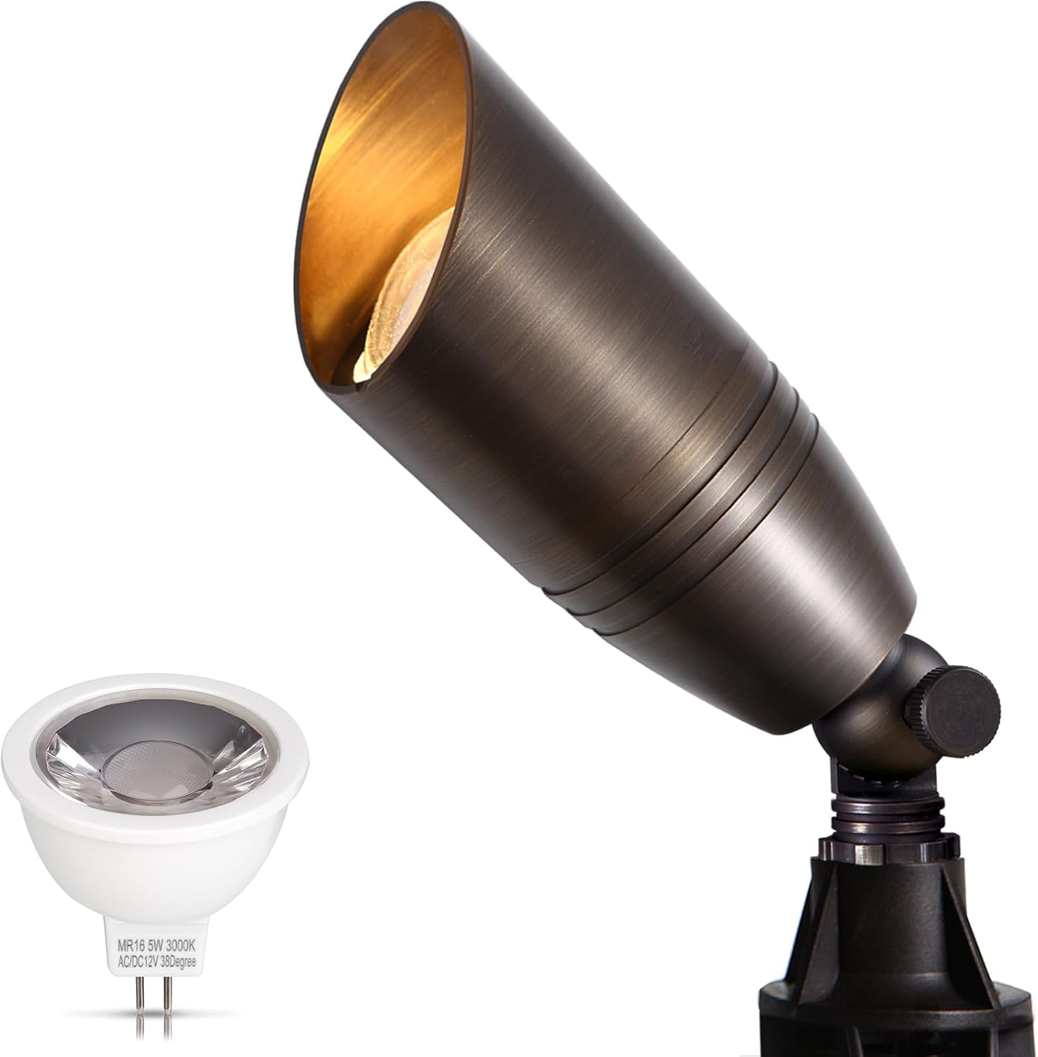 Gardencoin Solid Brass Outdoor Landscape Spotlight for Uplighting