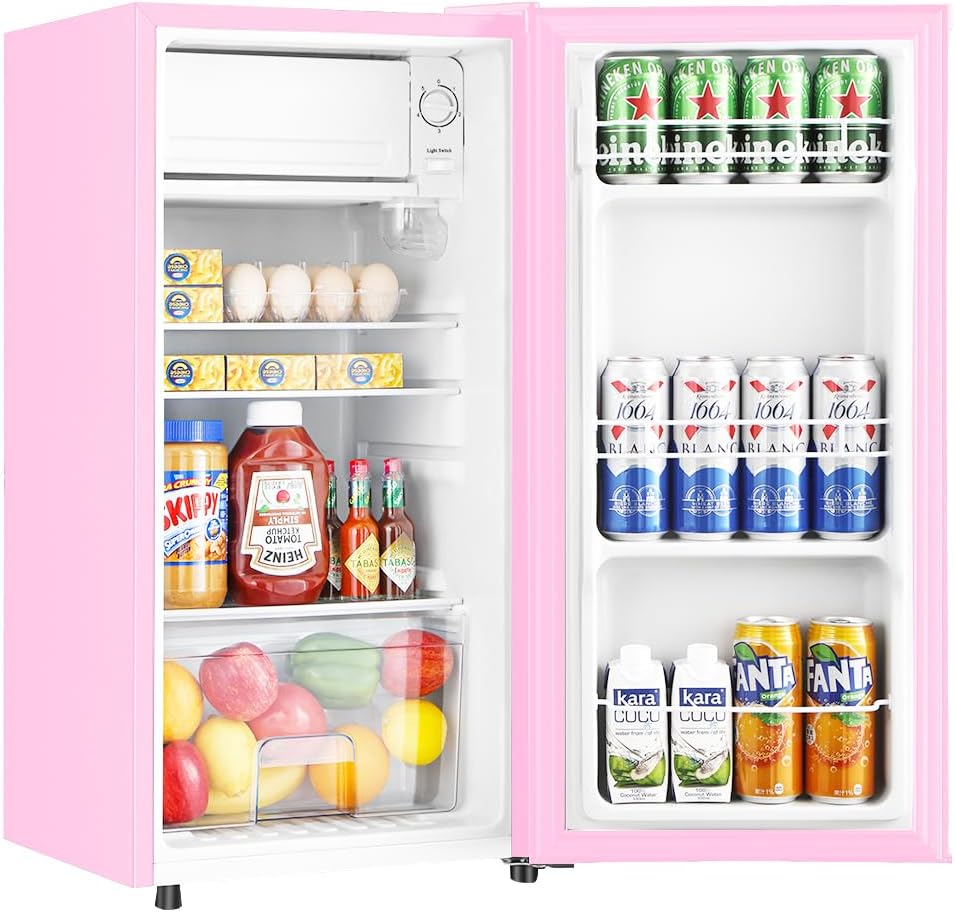3.1 Cu.Ft Mini Fridge with Freezer for Compact Spaces
