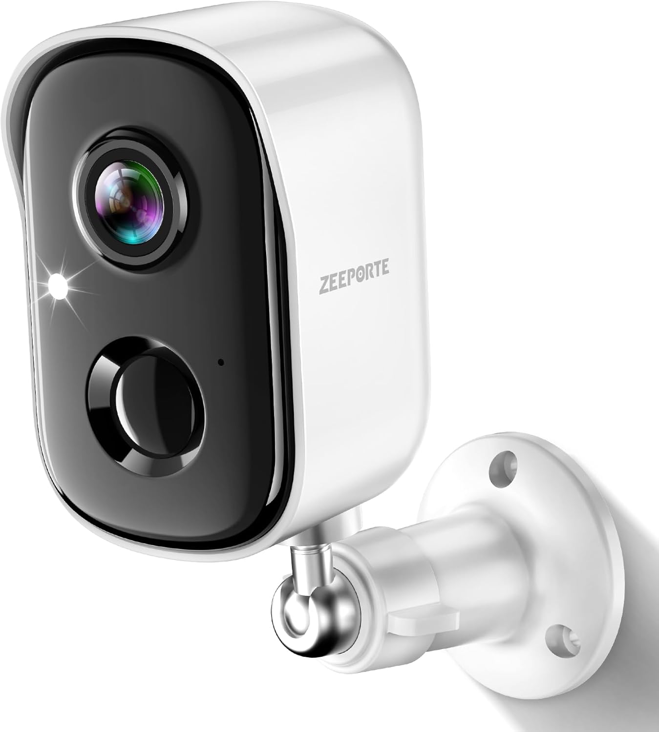 ZEEPORTE 2K Wireless Security Cam: AI Motion Detect, Color Night Vision