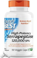 120,000 SPU Serrapeptase 90 Veggie Caps - High Potency Enzyme