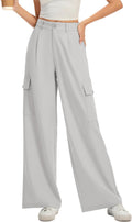 Wide Leg Pants Women's High Elastic Waisted - Flowing Work Trousers