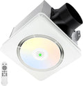 Bathroom Exhaust Fan with Light and Heater - Quiet 110/160 CFM Vent
