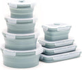 Collapsible Silicone Food Storage Container Set (BLUE) - Space Saving