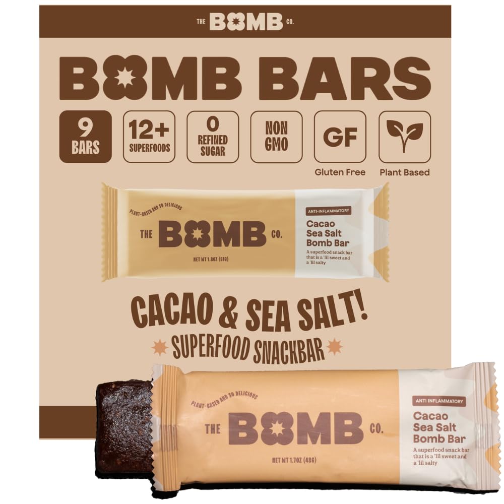 Cacao Sea Salt Blender Bomb Bar - Superfood Snack Delight