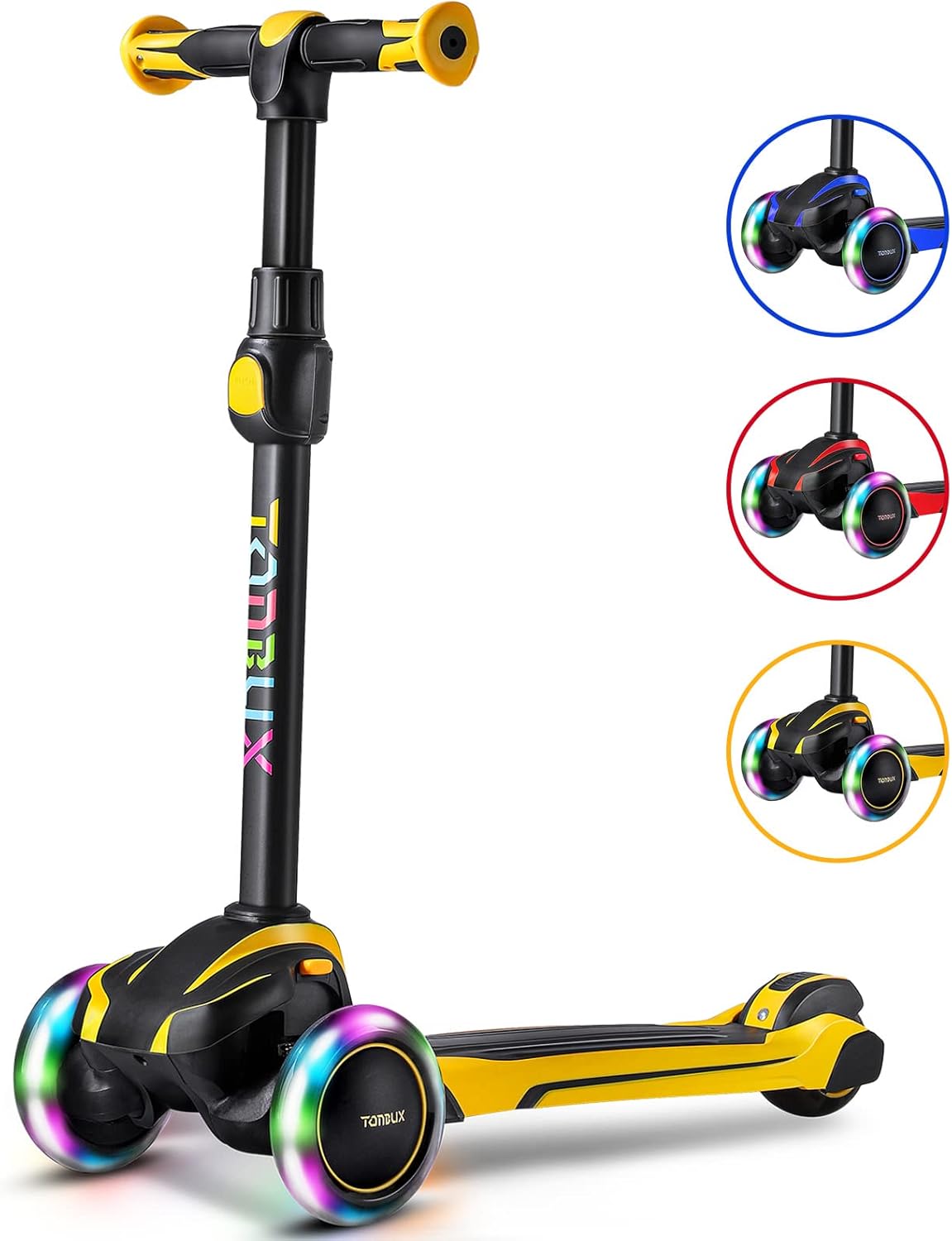 TONBUX Kids Scooter for Ages 3-12 with Adjustable Heights