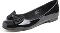 Women's Round Toe Bow Trim Ballet Flats - Cute Low Vamp Comfort