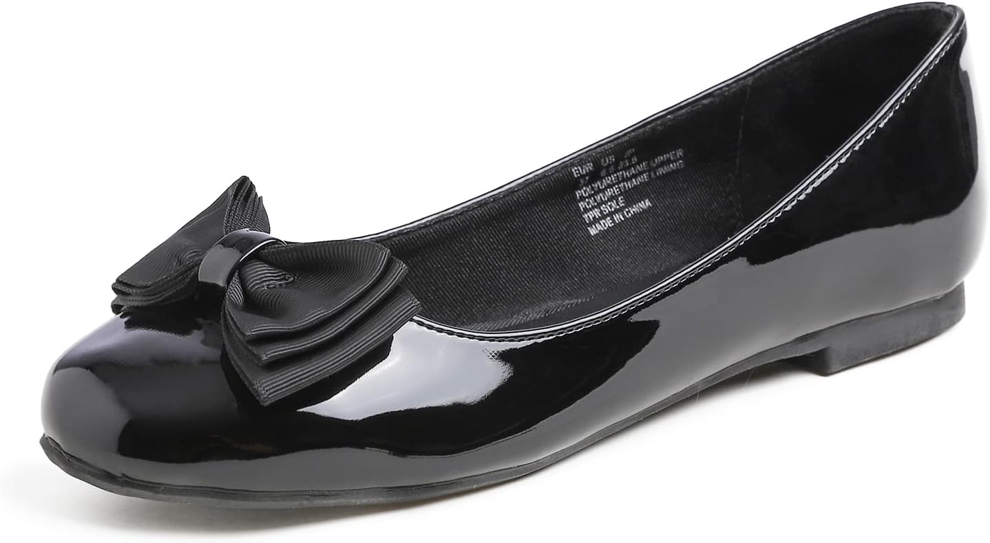 Feversole Women's Round Toe Cute Bow Trim Ballet Flats Review