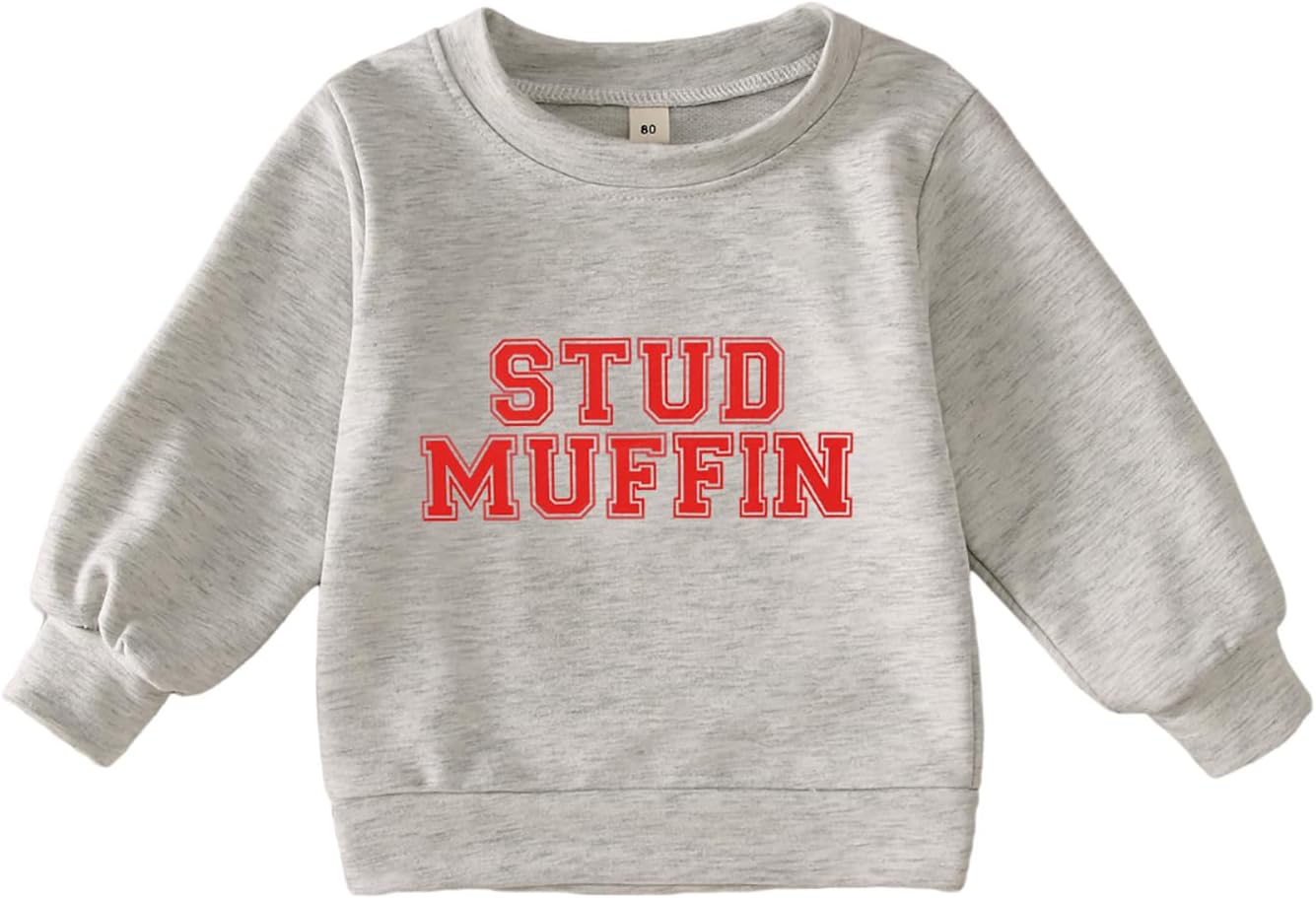 Stud Muffin Toddler Valentines Sweatshirt ~ Adorable Pullover for Boys!