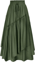 Scarlet Darkness Renaissance Long Skirt for Women - Flowy Pirate Maxi