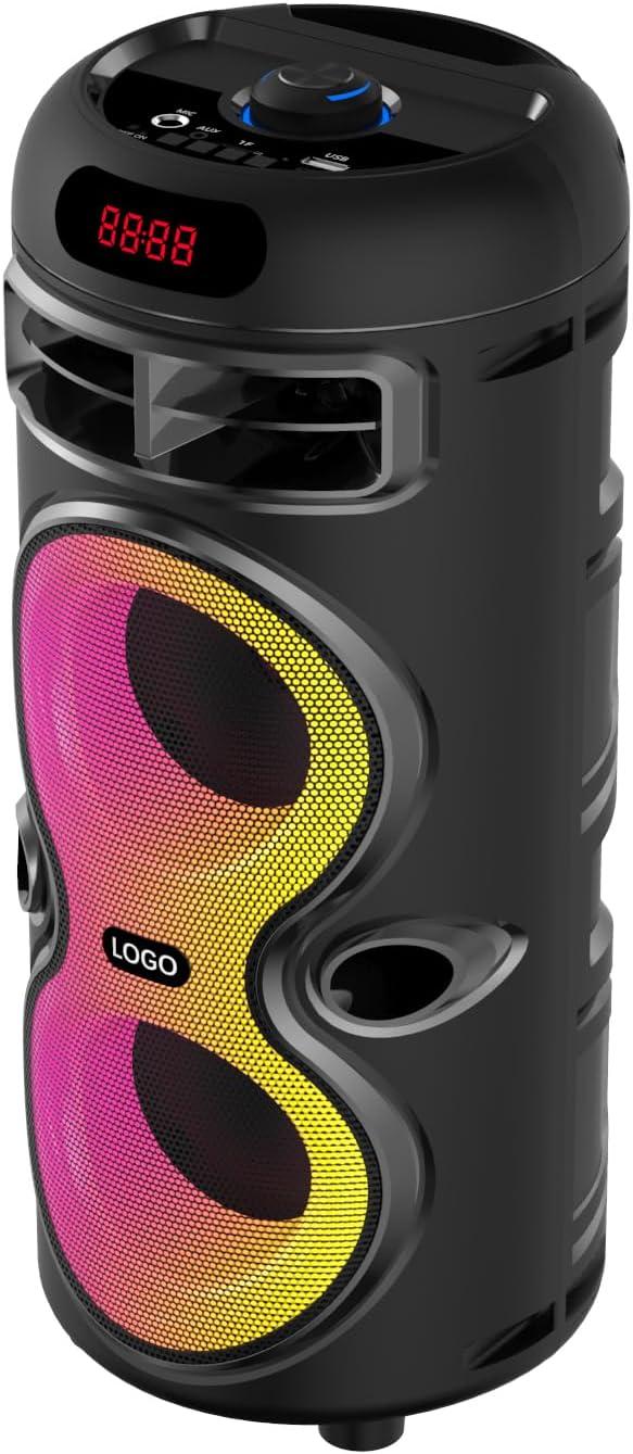 Portable Bluetooth Party Speaker - Wireless Stereo & RGB Lights