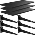 3 Pack Wooden Slatwall Shelf 11.8 x 23.6 in - Heavy Duty Wall