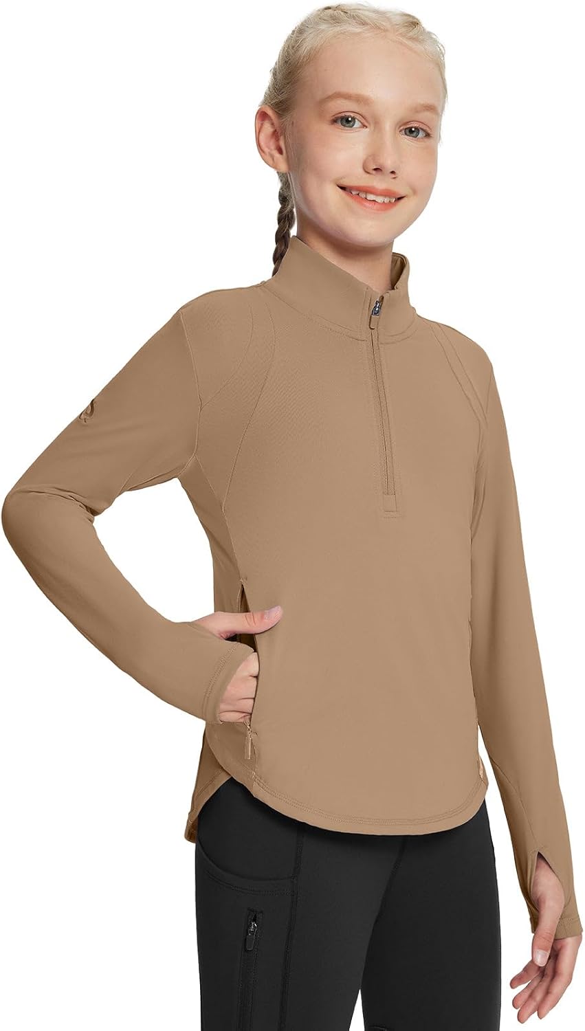 baleaf Girls Long Sleeve Fleece Jacket for Fall Activities