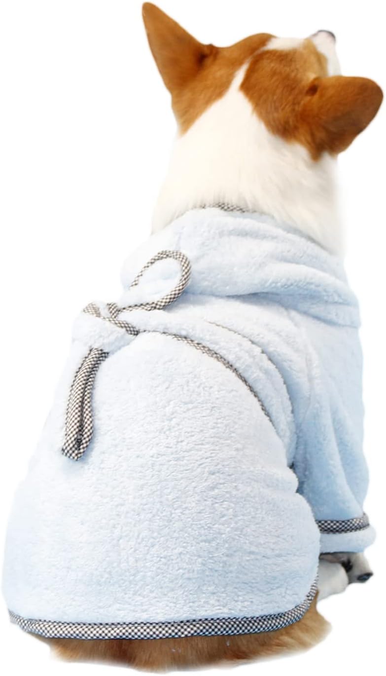 Dog Bathrobe Microfiber Fast Drying Absorbent Towel for Pets