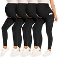 Fotociti 2/3/4 Pack Womens Maternity Leggings With Pockets - Over
