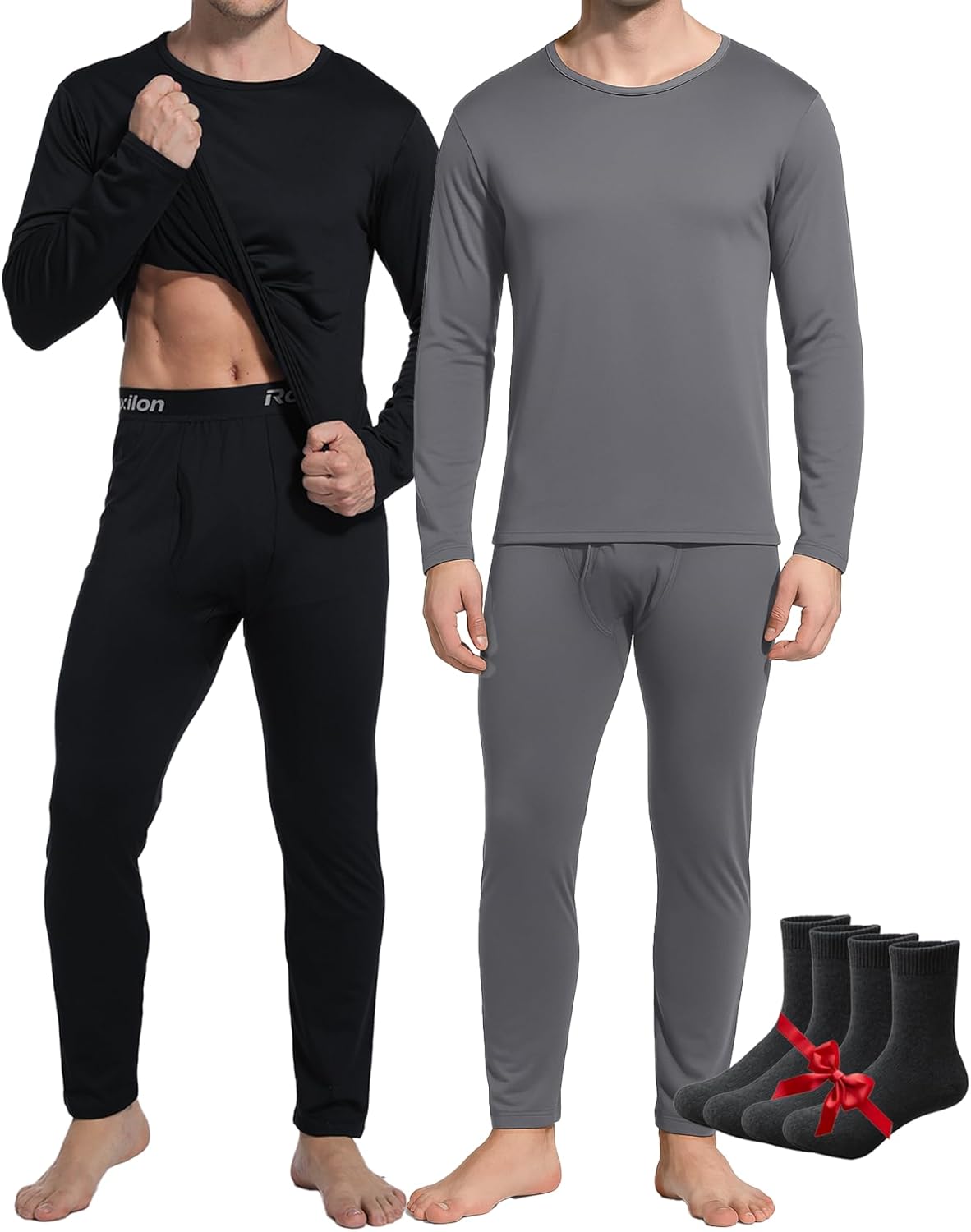 Raxilon 2 Pack Thermal Underwear Long Johns for Men