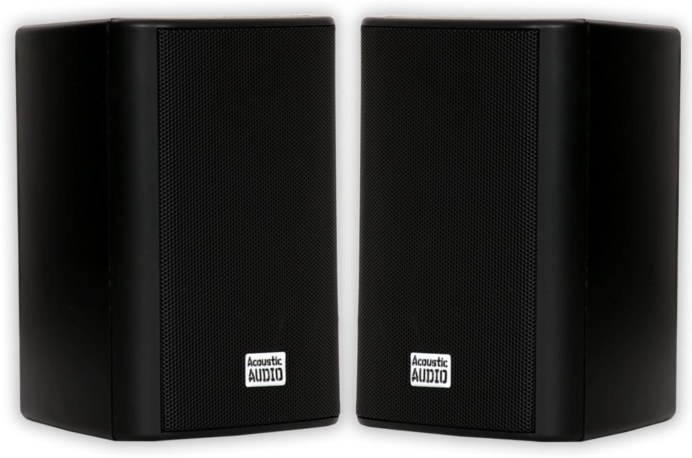 500W Powerful Bass Outdoor Speakers - 1 Pair Black