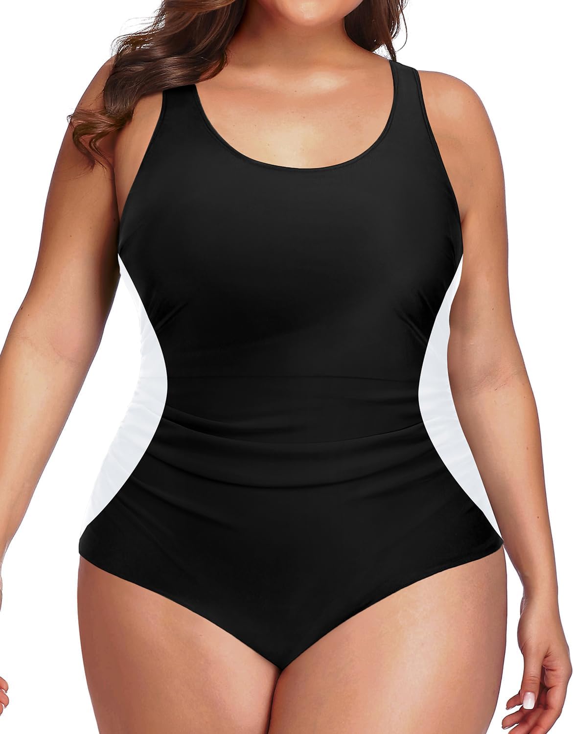 Daci Women Plus Size One Piece Swimsuit with Tummy Control