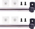 Self Adhesive Cafe Curtain Rod 16ft - 28ft Swivel End - No Drilling