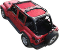 Shadeidea Sun Shade Top for Jeep Wrangler JL 2018-2023 - Cherry Red