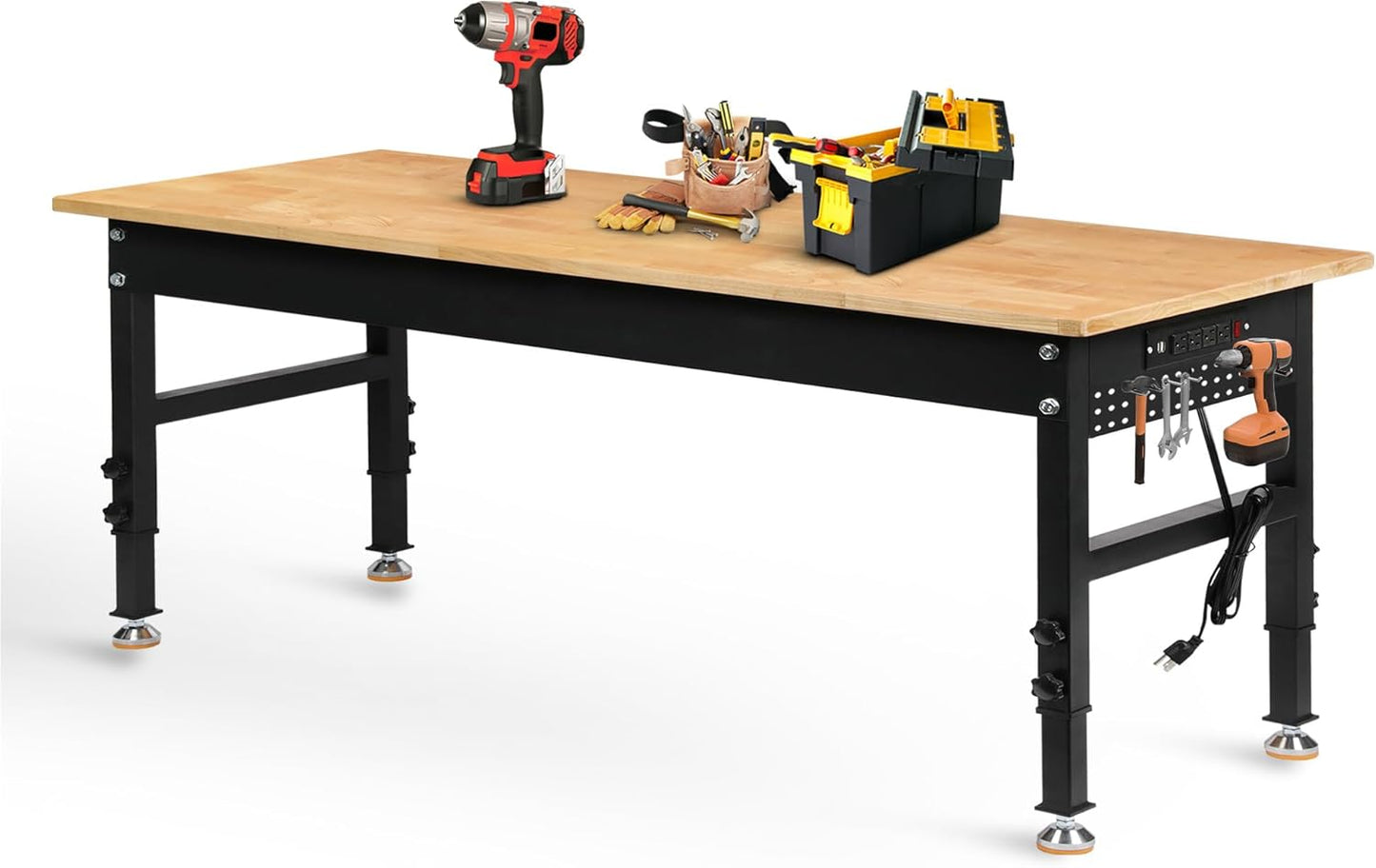 70in Adjustable Height Workbench for Home and Commercial Use
