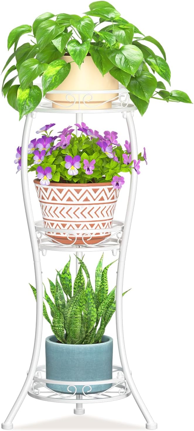 LASZOLA 3 Tier Tall Plant Stand for Indoor and Outdoor Use