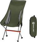 SHALLWE Camping Chair High Back Folding Camp Chair - Portable Comfort
