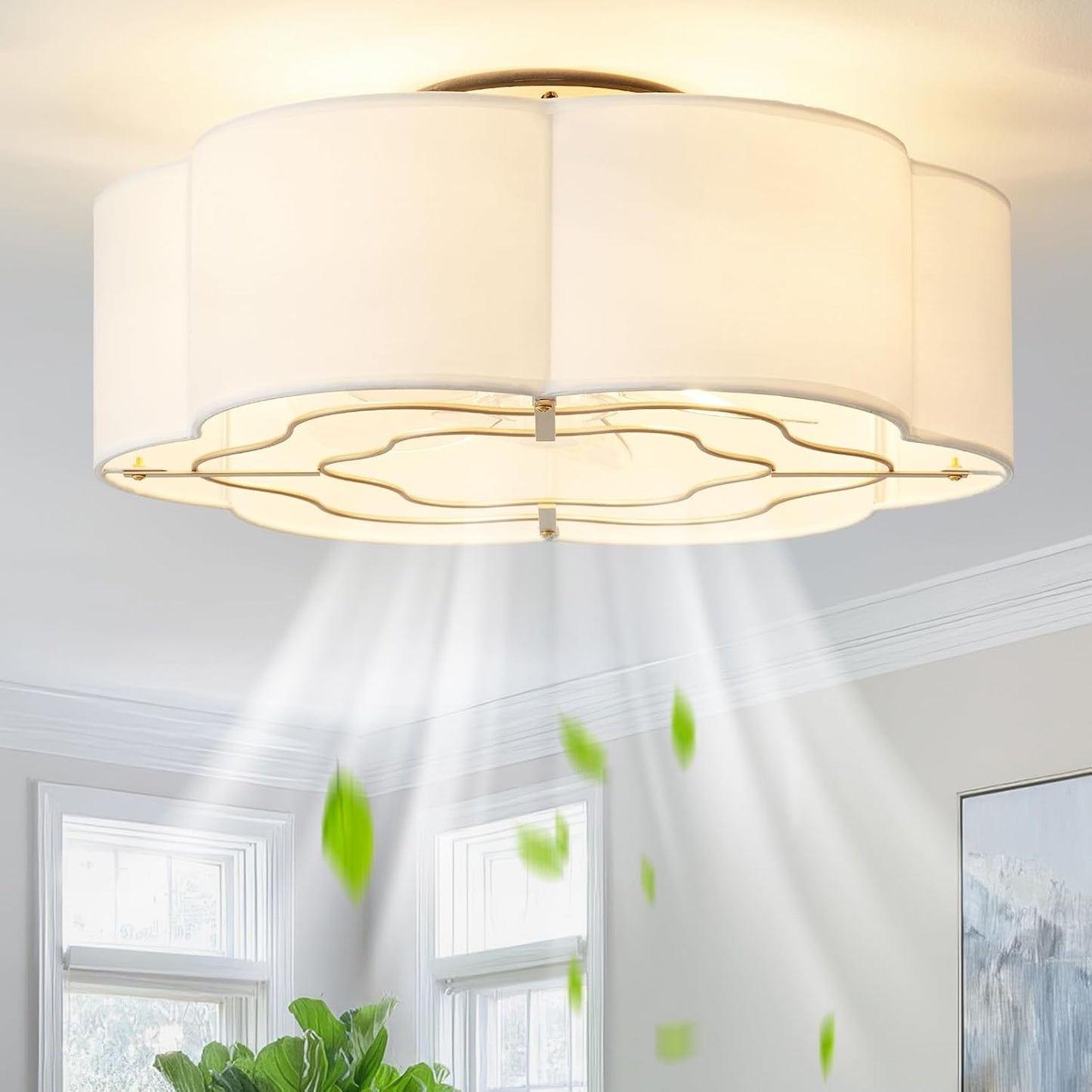 Caged Ceiling Fan with Lights for Boho Style and Comfort
