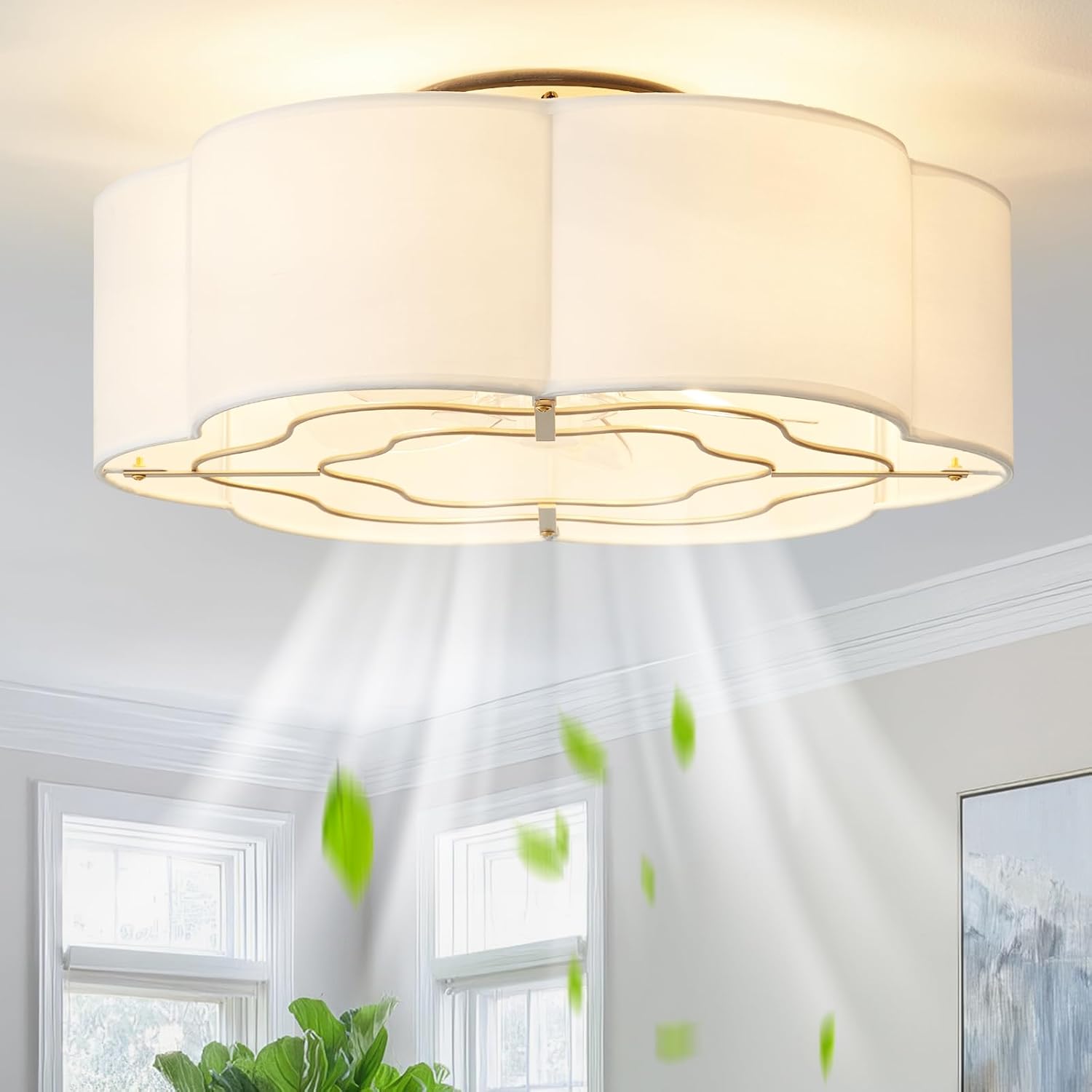 Caged Ceiling Fan with Lights for Boho Style and Comfort
