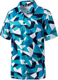 Golf Shirts for Men Dry Fit Performance Print Short Sleeve Polo