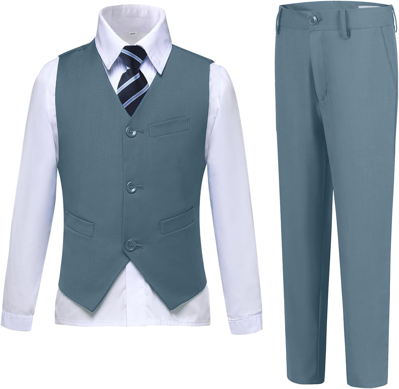 Boys Suits Slim Fit 4 Piece Formal Dresswear Set for Kids