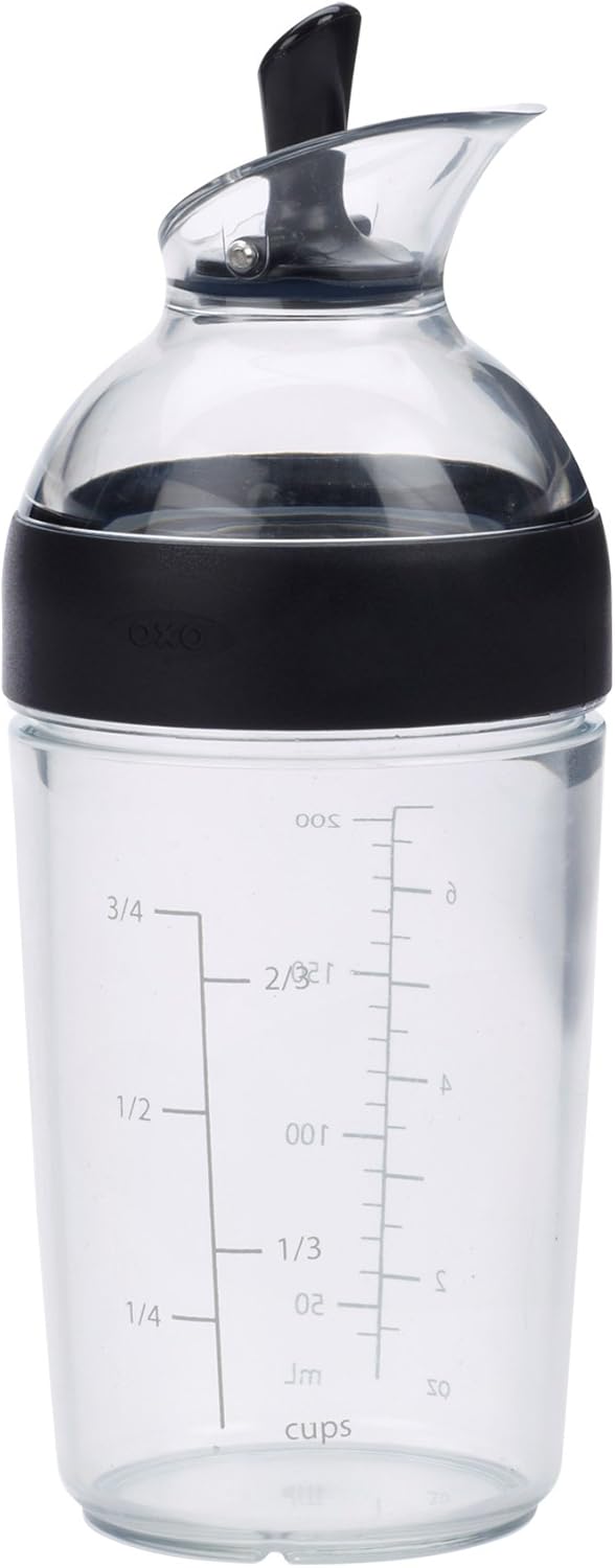 Effortless Salad Dressing Mixing with OXO Black Shaker