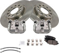 TRQ Rear Brake Pad & Rotor Kit Compatible with 2015-2017 Chrysler 200