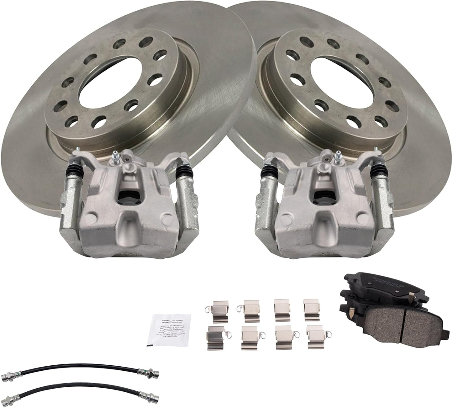 TRQ Rear Brake Pad & Rotor Kit for 2015-2017 Chrysler 200