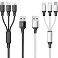 Fast Charge 3-in-1 Multi USB Cable - Dual Port Adapter for All Devices!