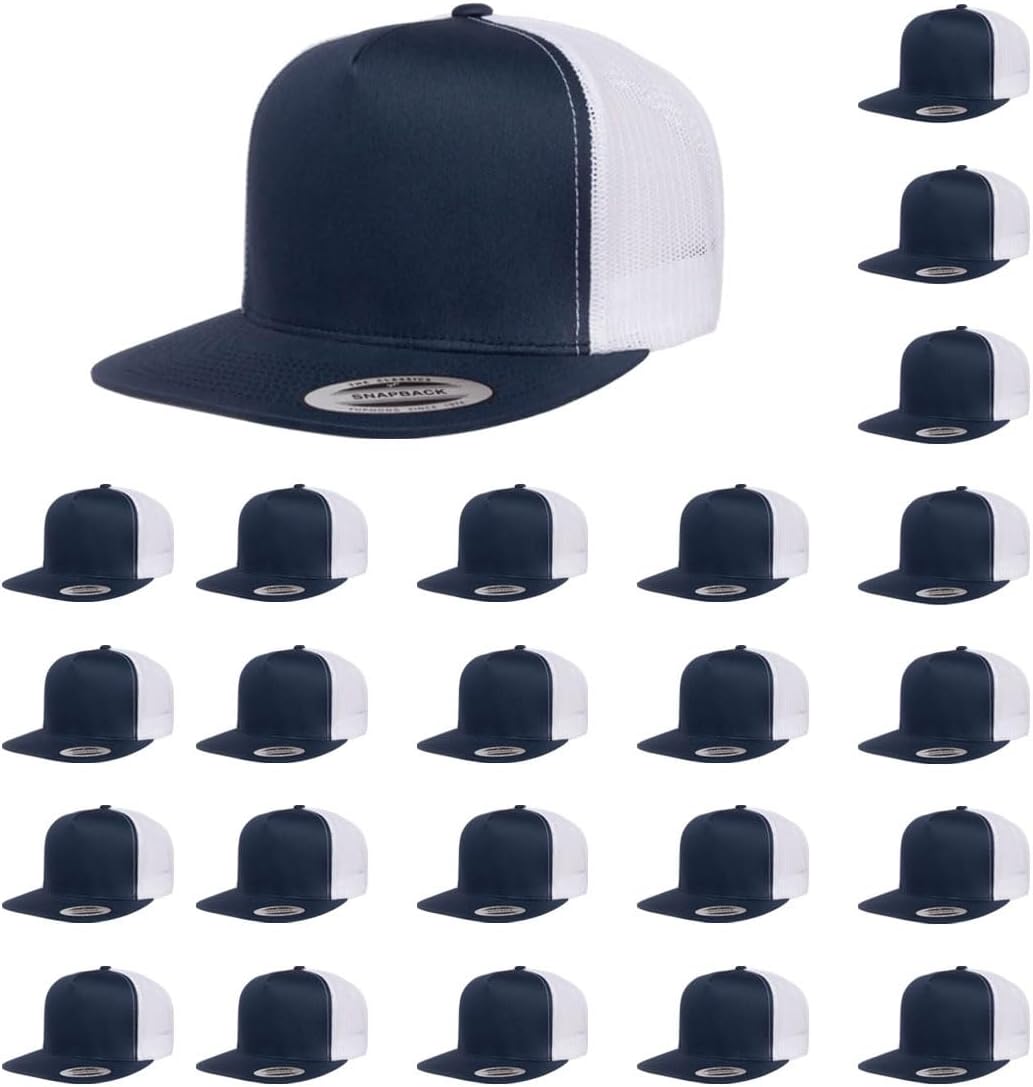 Yupoong 5-Panel Classic Trucker Cap with High Profile Design