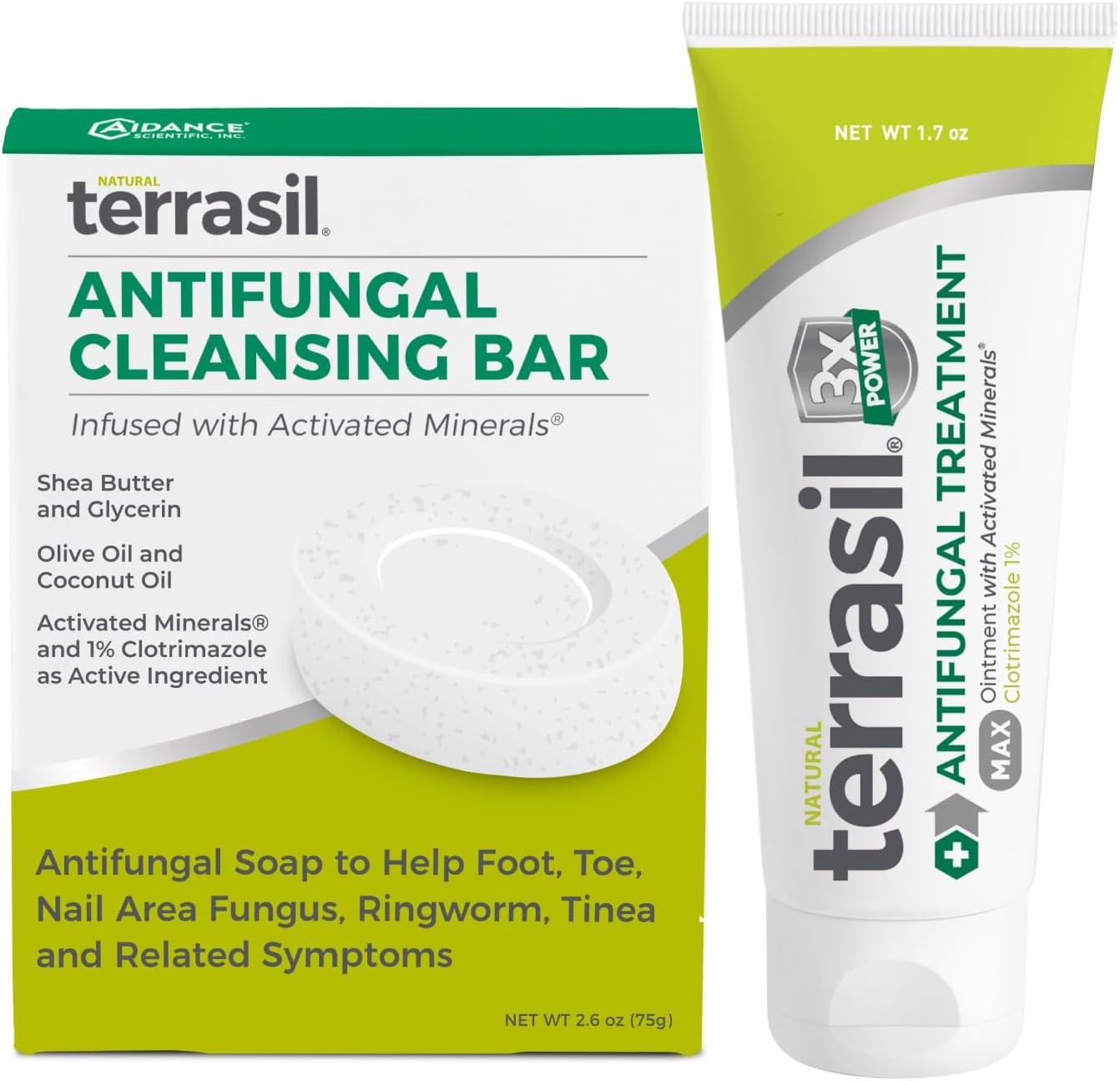 Terrasil Antifungal Cream and Soap Kit for Fungal Relief
