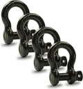 3/4 in D Ring Shackles 4-Pack - 4.7 Ton WLL Heavy Duty Recovery