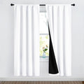 100% Blackout Curtain Panels White 2-Pack 52in x 72in - Darkening