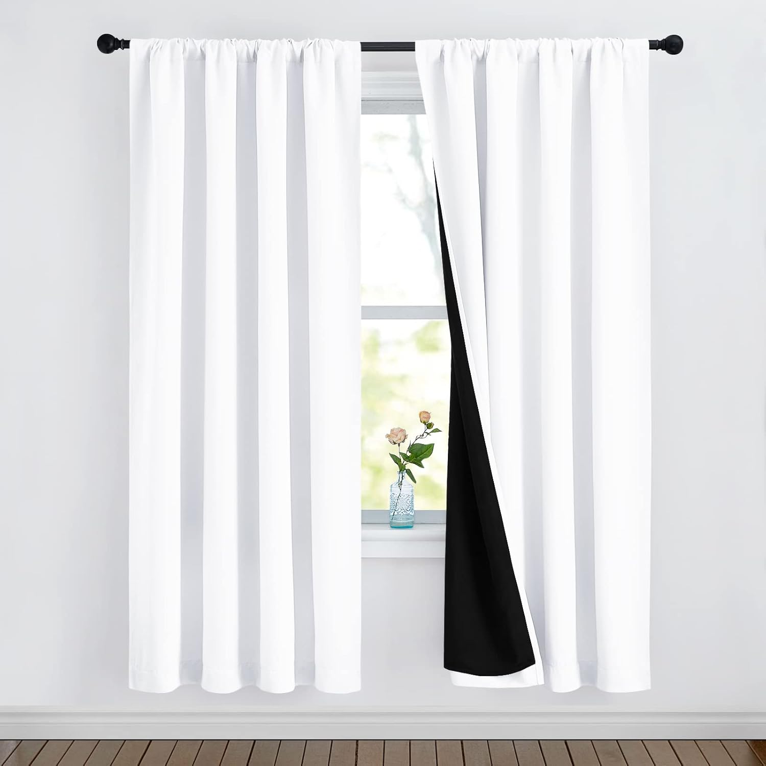 NICETOWN 100% Blackout Window Curtain Panels for Total Darkness