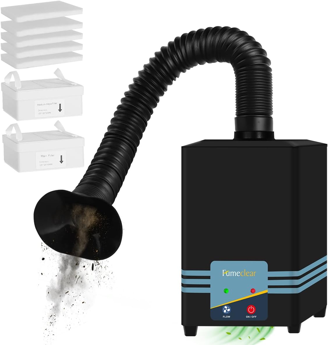 FumeClear FC-2001S Solder Fume Extractor with Strong Suction