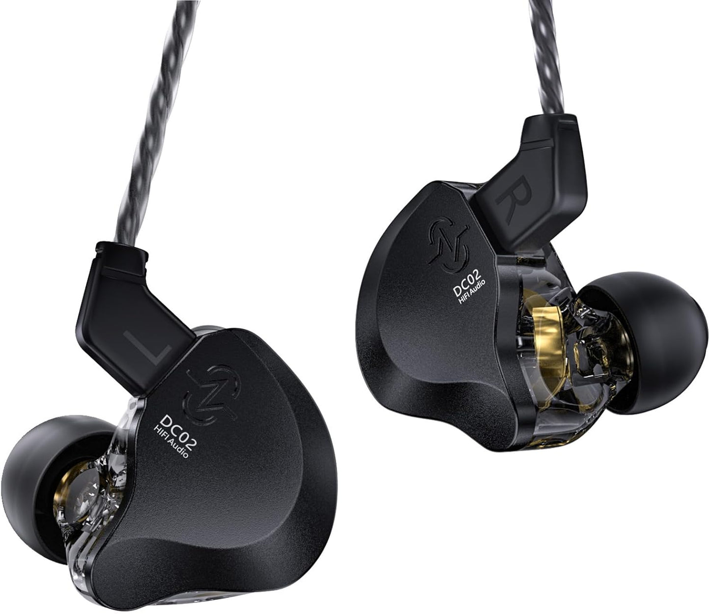 CCZ DC02 Dual Magnetic Wired Earphones - HiFi Stereo Sound, Noise Cancelling, 4N OFC Cable
