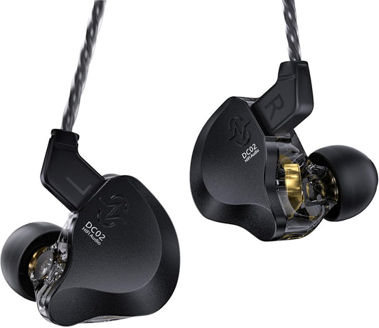 CCZ DC02 Dual Magnetic Wired Earphones - HiFi Stereo Sound, Noise Cancelling, 4N OFC Cable