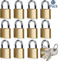 ABRAFOX Solid Brass Same Keyed Padlock 40mm 12-pack - Weatherproof