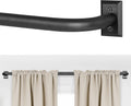 Black Curtain Rods Room Darkening Rods 66 to 120 in - Wrap Around