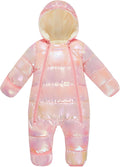 baby snowsuit toddler hooded one piece romper - warm double zipper