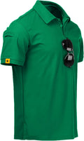V VALANCH Mens Polo Shirts Short Sleeve Moisture Wicking Golf Polo dry