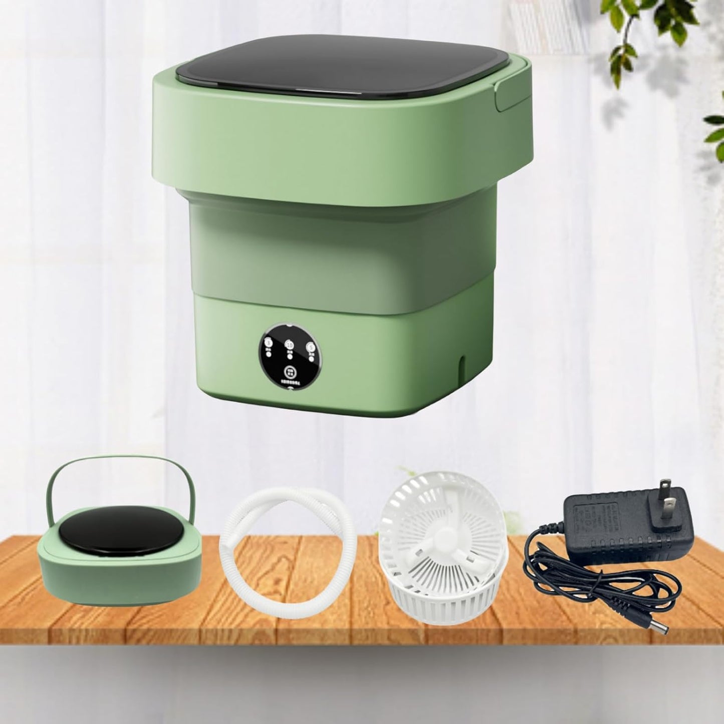 Portable Foldable Mini Washing Machine - 8L Capacity, 3 Deep Cleaning Modes