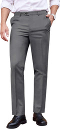 Men's Classic Fit Dress Pants Flat Front Straight - Wrinkle Free mens