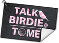 Talk Birdie to Me Pink Golf Towel - Fun Golf Gift for Her